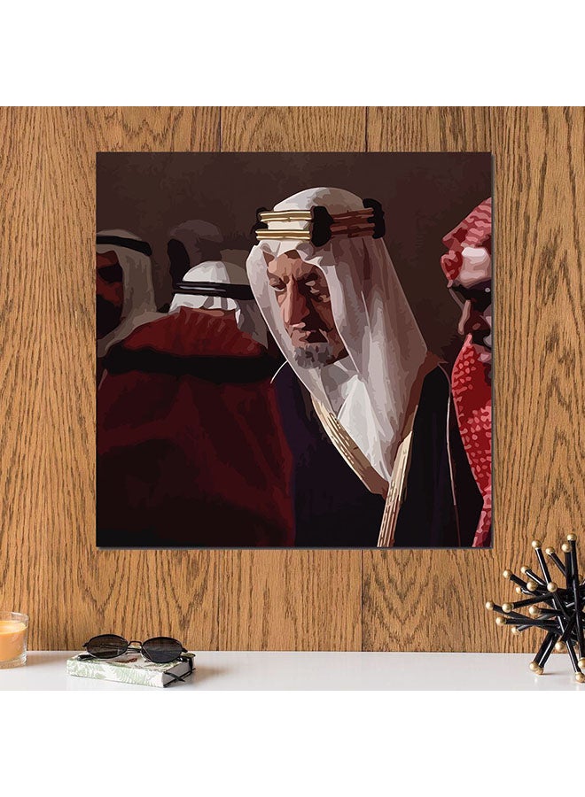 Atiq King Faisal Wall Art Painting Multicolour 30 x 30centimeter - Image 2