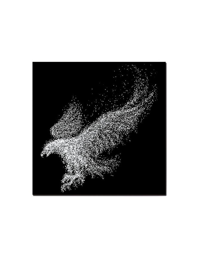 Atiq Falcon With Dotting Art Wall Art Painting Black/White 30 x 30centimeter - Image 1