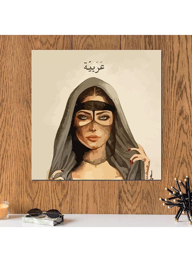 أتيك - لوحة فنية لديكور الحائط تمثل امرأة عربية جميلة متعدد الألوان 30 x 30Ø³Ù†ØªÙŠÙ…ØªØ± - Image 1