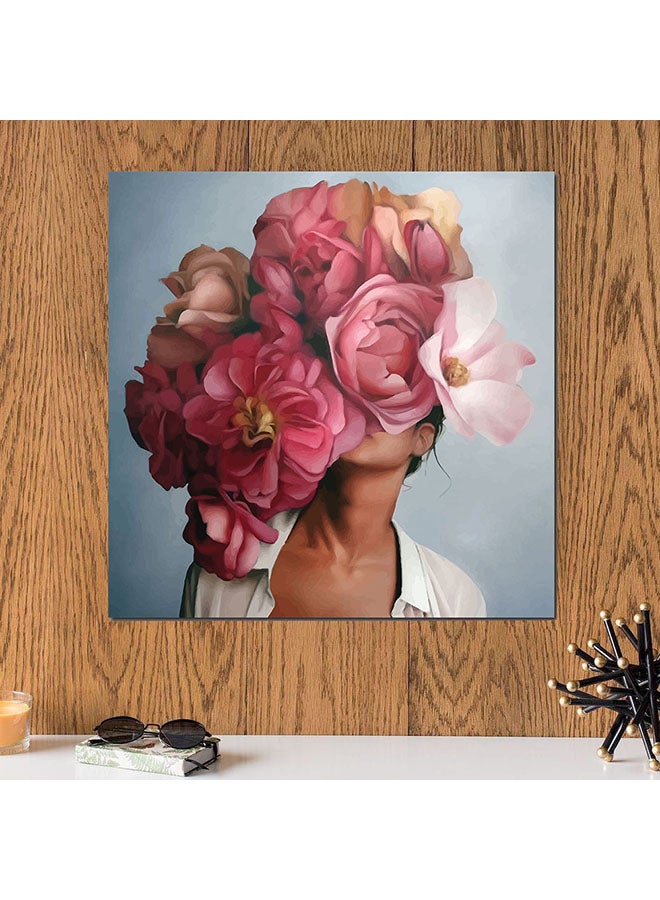 Atiq Flower Women Wall Art Painting Multicolour 30 x 30centimeter - Image 2