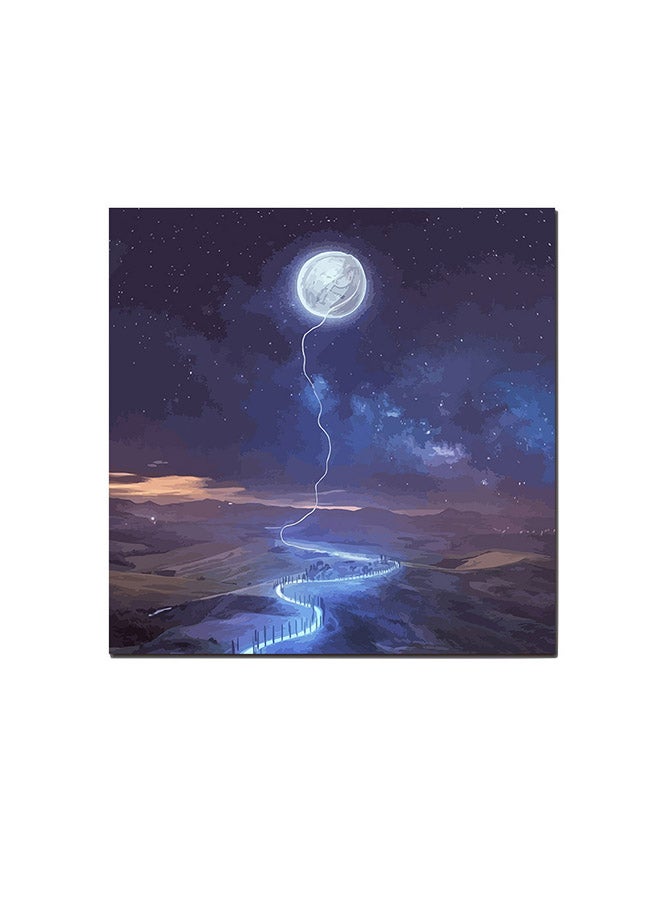 Moon Wall Art Painting Multicolour 30 x 30cm