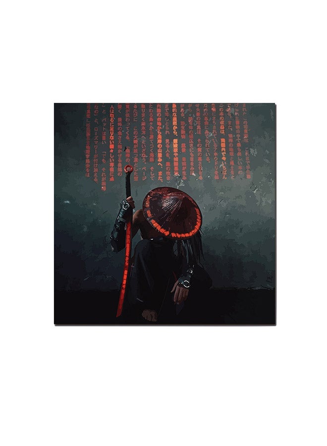Samurai Wall Art Painting Multicolour 30 x 30centimeter