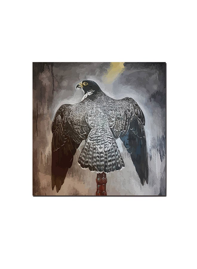 Falcon Wall Art Painting Grey/Blue/Brown 30 x 30cm