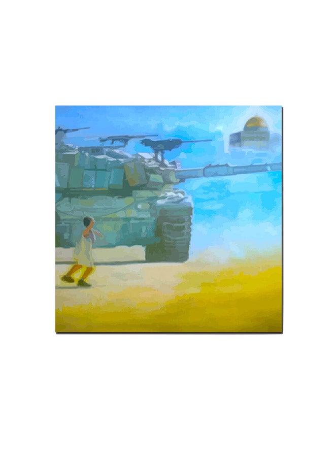 لوحة فنية لجدار فلسطين والقدس