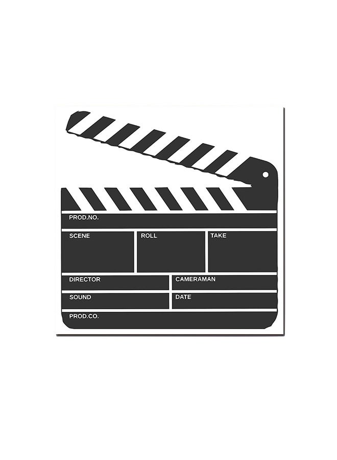 Clacket Wall Art Painting Black/White 30 x 30centimeter