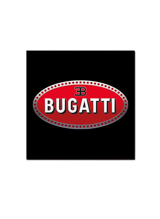 Bugatti Logo Wall Art Painting Black/Red/White 30 x 30cm