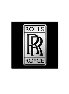 Rolls Royce Logo Wall Art Painting Black/White 30 x 30cm
