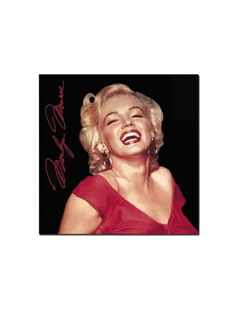 Marlin Monroe Wall Art Painting Black/Red/Beige 30 x 30cm