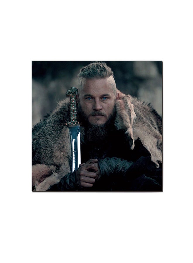 Atiq Vikings Ragnar Lodbrok Wall Art Painting Multicolour 30 x 30centimeter