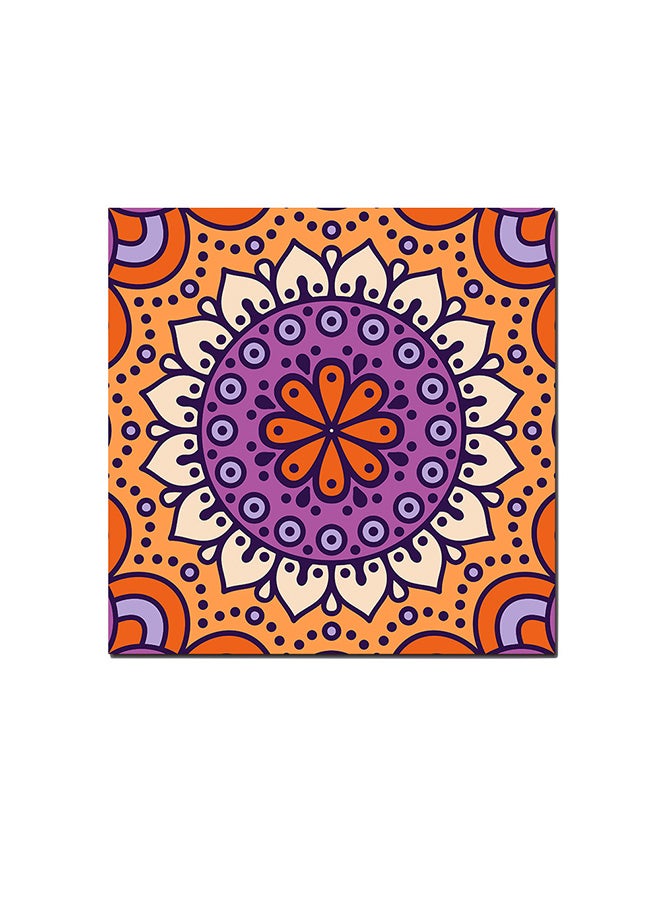 أتيك لوحة فنية لديكور الحائط بتصميم بأسلوب ماندالا متعدد الألوان 30 x 30سم
