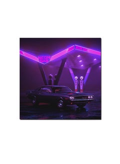 Dodge Challenger Wall Art Painting Purple/Pink/Black 30x30cm