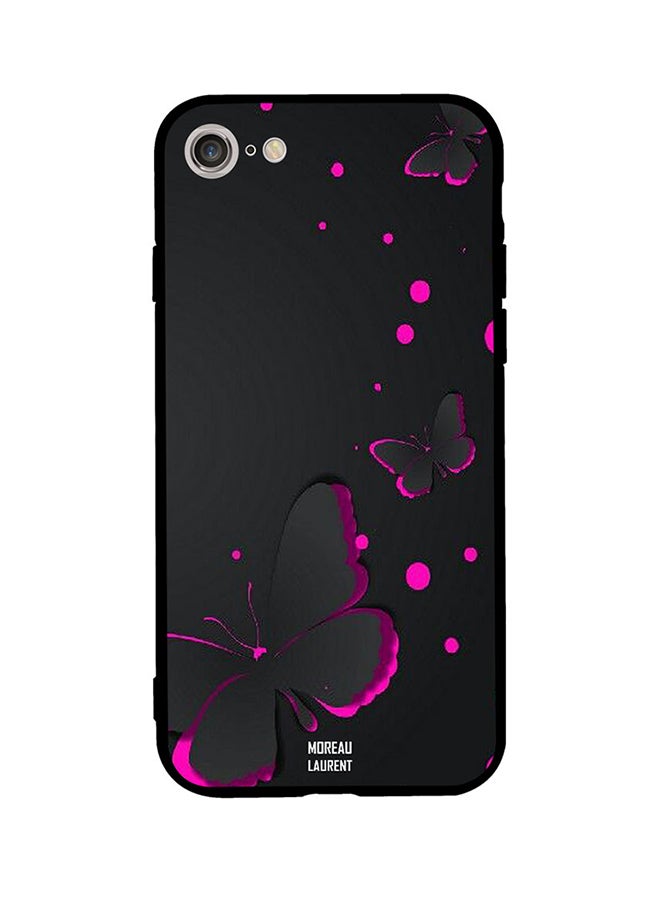 Moreau Laurent Protective Case Cover For Apple iPhone SE (2020) Black/Pink