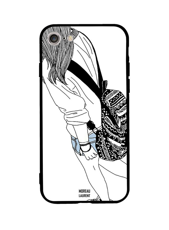 Moreau Laurent - Protective Case Cover For Apple iPhone SE (2020) White/Black/Blue - Image 1