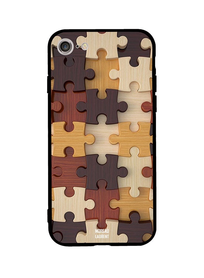 Moreau Laurent - Protective Case Cover For Apple iPhone SE (2020) Brown/Beige/Yellow - Image 1