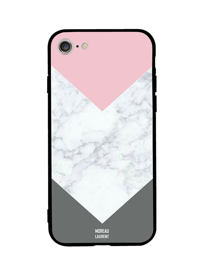 Moreau Laurent - Protective Case Cover For Apple iPhone SE (2020) Pink/White/Grey - Image 1