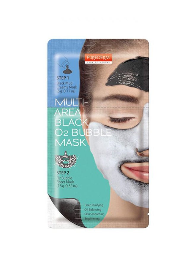 بيور ديرم ماسك فقاعات O2 متعدد المناطق بلون أسود 15جرام