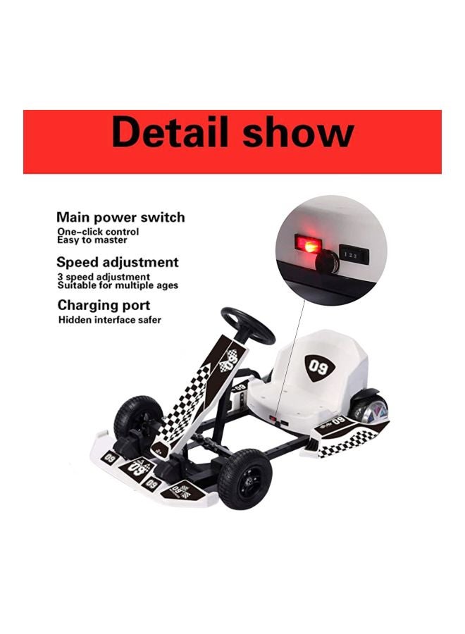 36 V Crazy Drift Electric Scooter Go Cart Kating Car With 4 Wheels For Kids White 83.6x65x33.4cm - v1587380704/N37016665A_5