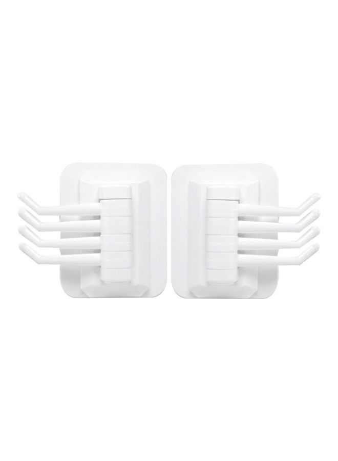 2-Piece Qiangtie Bathroom Towel Hook Set White One Size