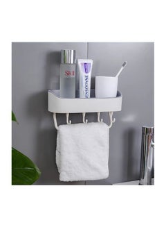 Generic Qiangtie Wall Mounted Storage Rack White One Size 