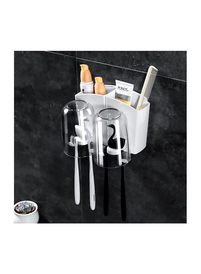 Qiangtie Flamingo Design Toothbrush Holder White/Black/Clear One Size - Image 2