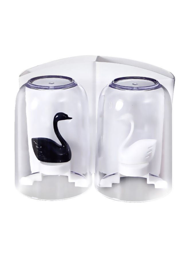 Qiangtie Flamingo Design Toothbrush Holder White/Black/Clear One Size - Image 1