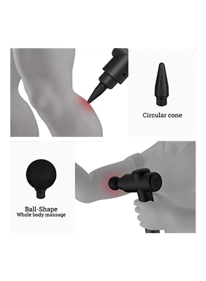 ARES Gun Massager Handheld For Muscle 6 Speed Level 4 Detachable Heads 2000 Mah 2800-3800 Rpm  - Image 3