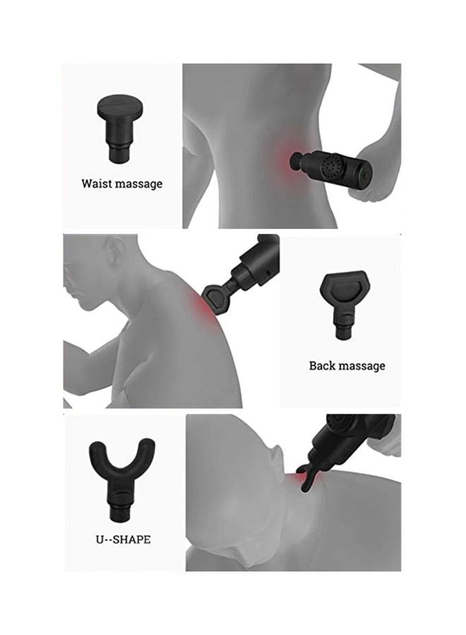 ARES Gun Massager Handheld For Muscle 6 Speed Level 4 Detachable Heads 2000 Mah 2800-3800 Rpm  - Image 2