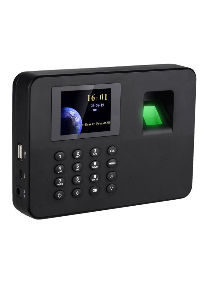 Generic Biometric Fingerprint Attendace Machine Black  - Image 2