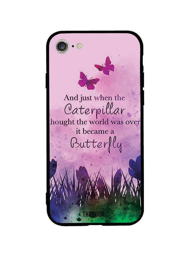 Theodor Protective Case Cover For Apple iPhone SE 2/iPhone 7/iPhone 8 Caterpillar Butterfly 
