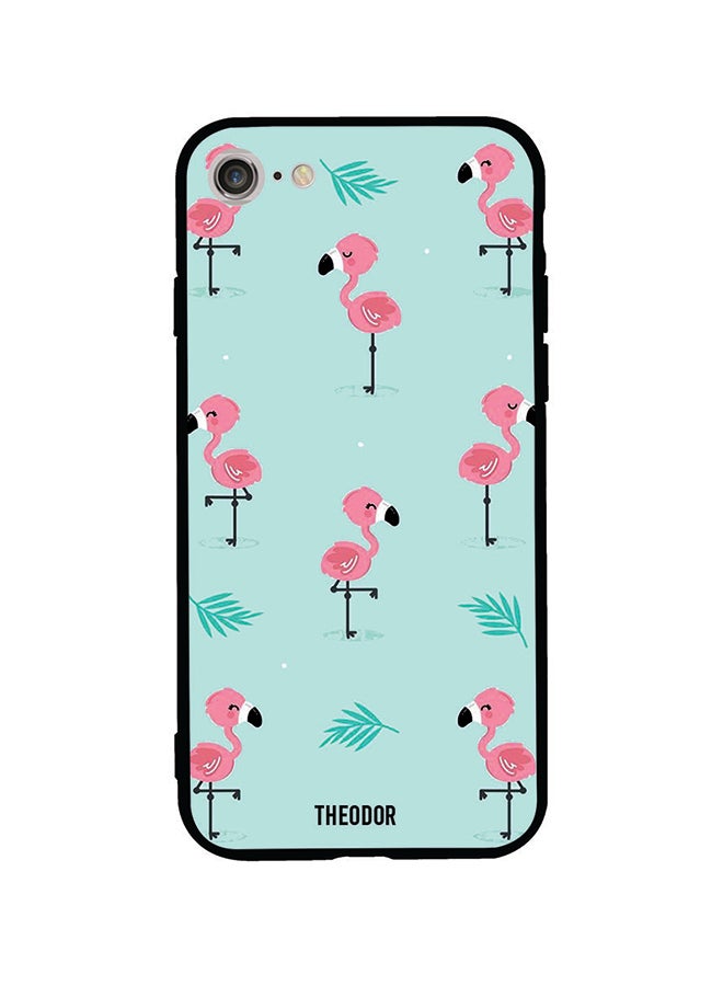 Theodor - Protective Case Cover For Apple iPhone SE 2/ iPhone 7/ iPhone 8 Flamingo Pattern - Image 1