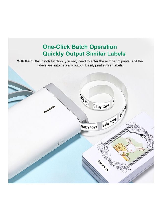 Portable Thermal Label Printer White - Image 3