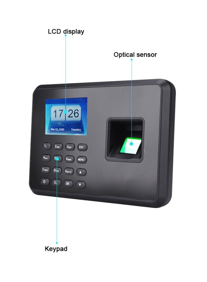 Generic Biometric Attendance Machine Black  - Image 4