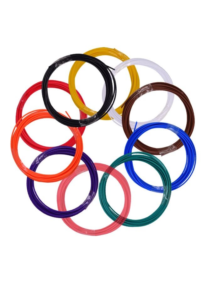 Anet 10-PCL 3D Pen Filament Refills Set Pink/Yellow/Green  - Image 3