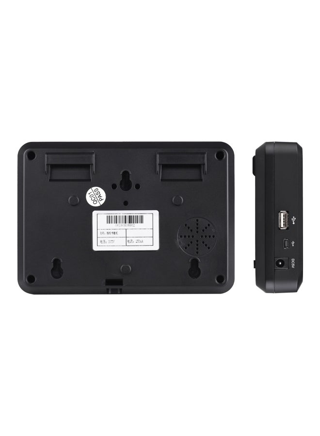 Generic - Biometric Time Attendance Machine Black/Blue/Grey - Image 1