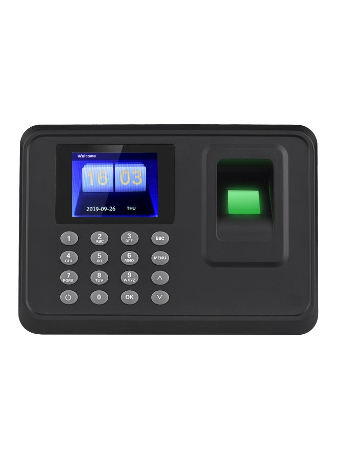 Generic - Biometric Time Attendance Machine Black/Blue/Grey - Image 1