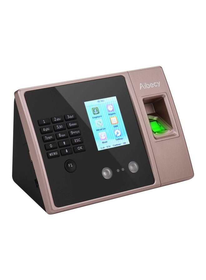 Aibecy - Fingerprint Attendance Biometric Machine Rose Red - Image 1