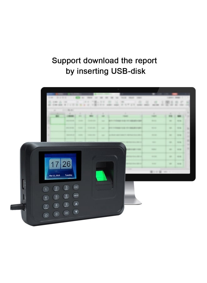 Digital Fingerprint Biometric Black