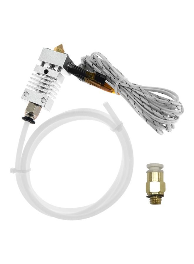 Aibecy 3-Piece Metal Hotend Extruder Cable Kit White/Gold/Silver - Image 1