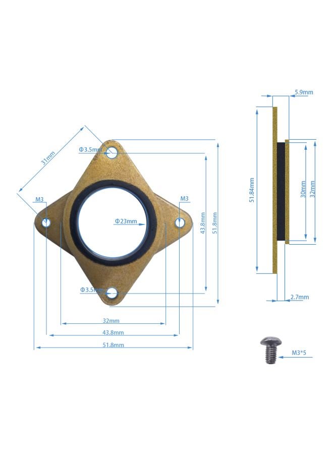 أيبيسي طقم وسادات بديلة لامتصاص الصدمات مع مفك M3 للطابعات ثلاثية الأبعاد من 12 قطعة أسود / ذهبي / فضي - Image 5