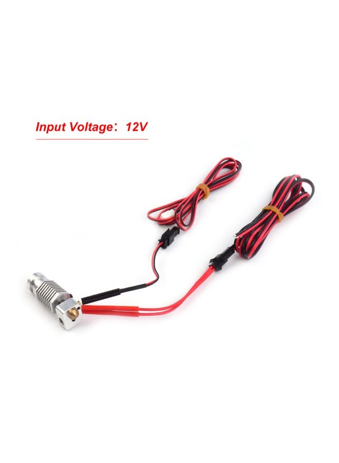 Hotend Extruder Kit With Connection Cable Silver/Red/Black - Image 2