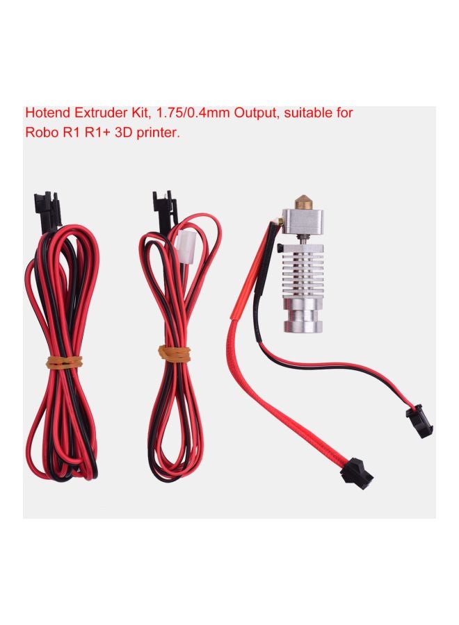 Hotend Extruder Kit With Connection Cable Silver/Red/Black - Image 3