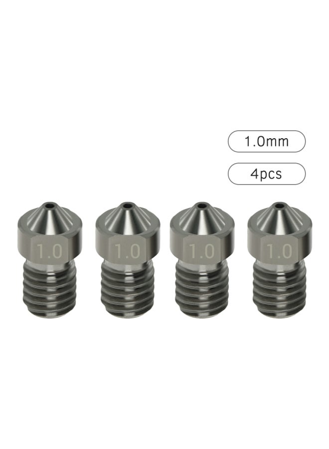 Aibecy 4-Piece Hardened Steel Nozzles For 3D Printers Silver - Image 3
