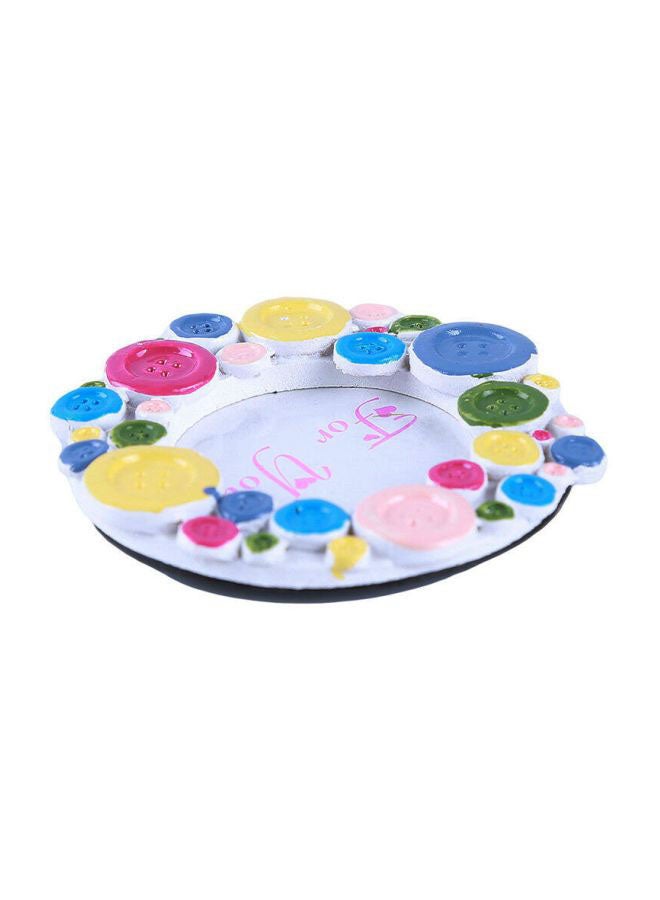 GLOW LIFE Mini Button Resin Photo Frame Yellow/Blue/Red 7.5cm  - Image 1