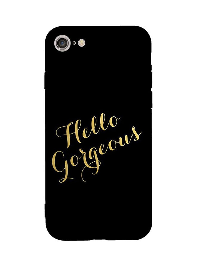 غطاء حماية واق لهاتف أبل آيفون SE 2/آيفون 7/آيفون 8 طبعة عبارة Hello Gorgeous