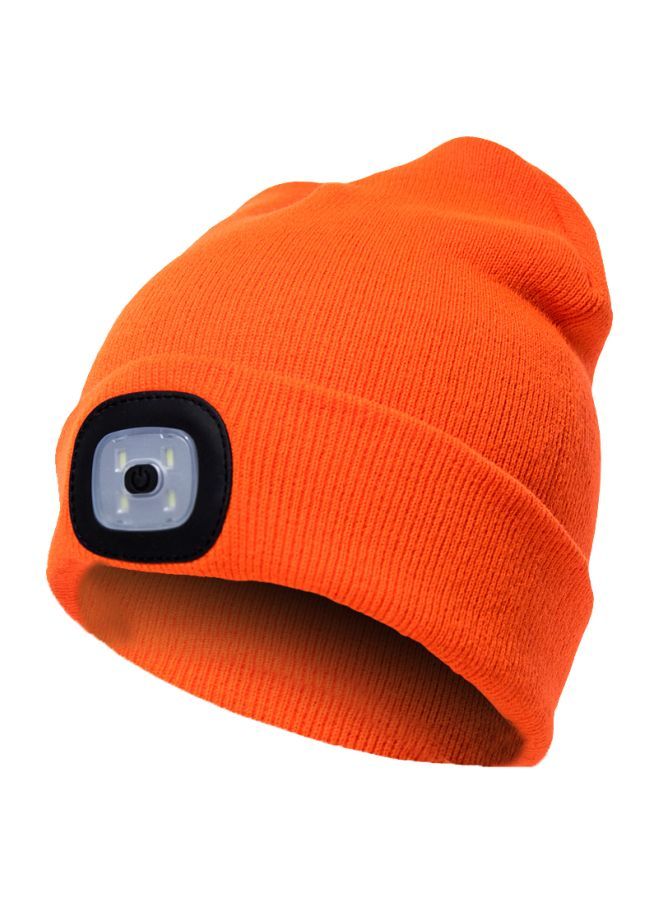 ANSELF Built-In LED Acrylic Beanie Cap Orange One Size 