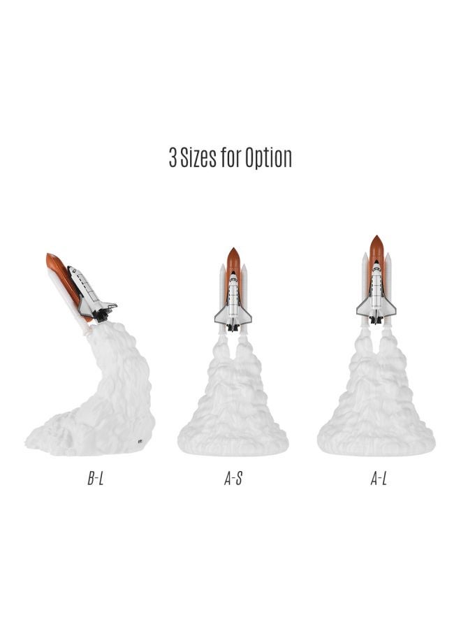 3D Rocket Rechargeable Shuttle Lamp White/Brown/Black 14.5x14.5x27.5centimeter - Image 4