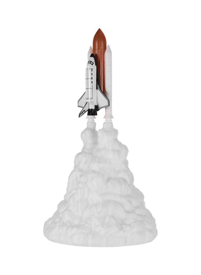 3D Rocket Rechargeable Shuttle Lamp White/Brown/Black 14.5x14.5x27.5centimeter - Image 5