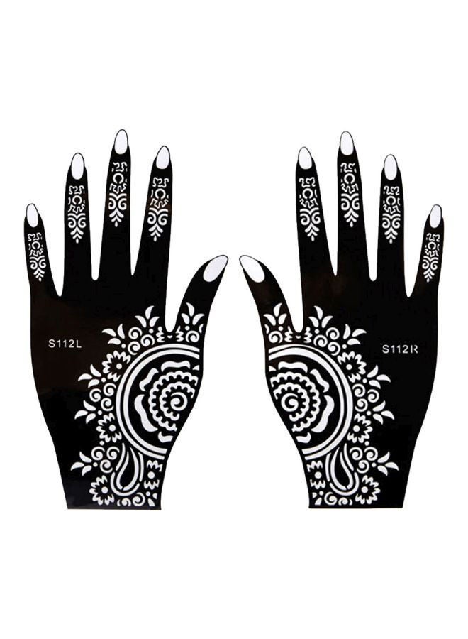 Pack Of 2 Wenshentie Hand Tattoos Black