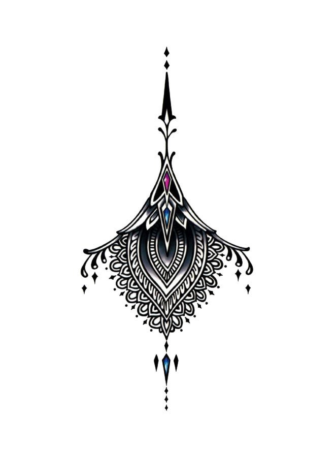 Wenshentie Delicate Hollow Tattoo Black