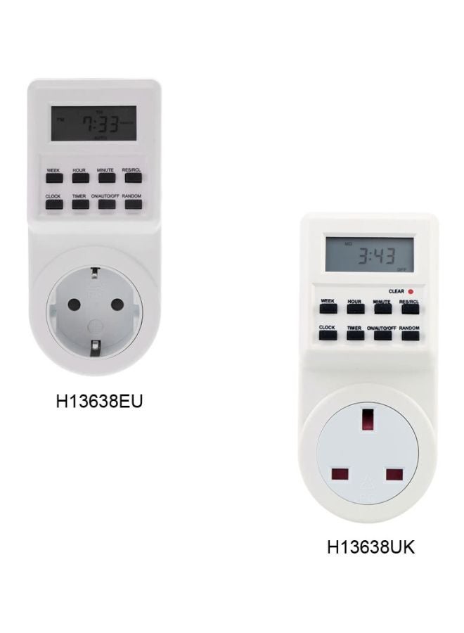 Digital Plug-In Timer White/Grey 14.5cm  - Image 4